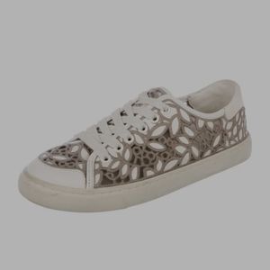 Tory Burch Rhea white leather & lace sneakers 9.5